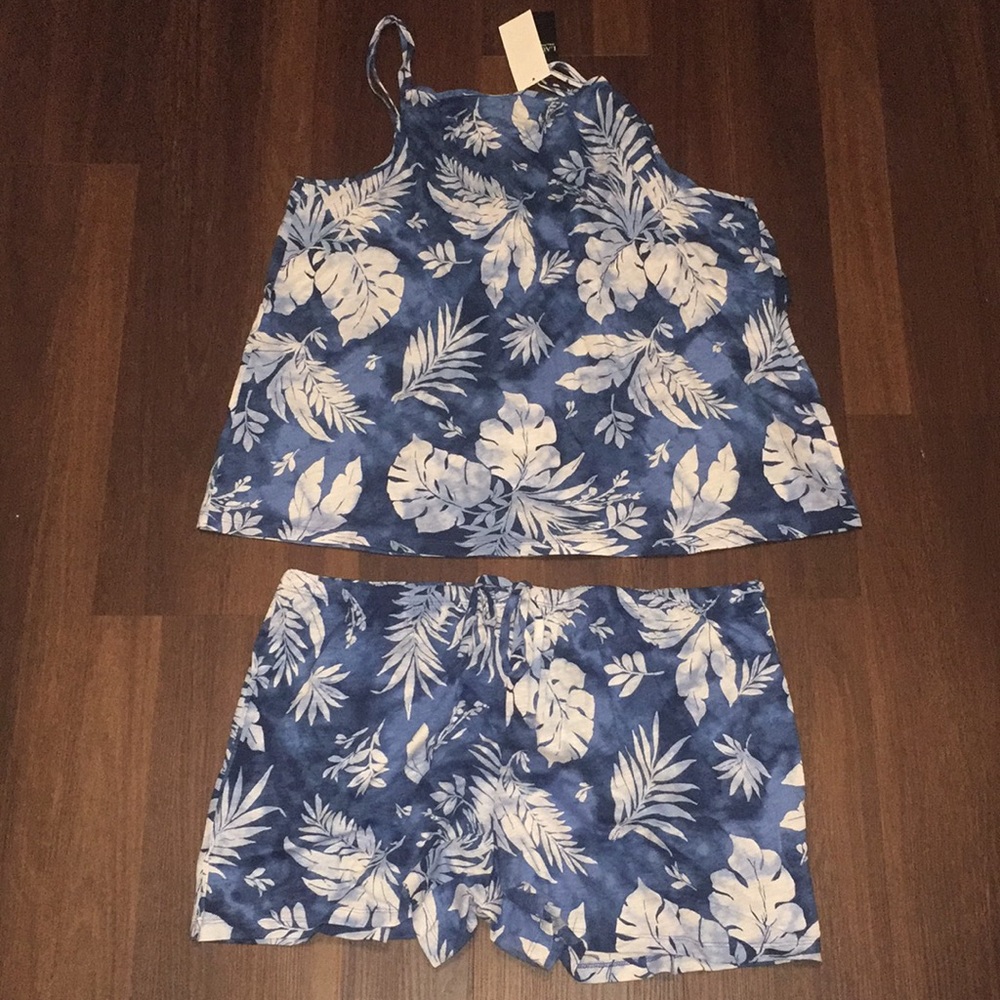 Lauren Ralph Lauren Cotton Printed Boxer Shorts Pajama Set NWT - Picture 2 of 5